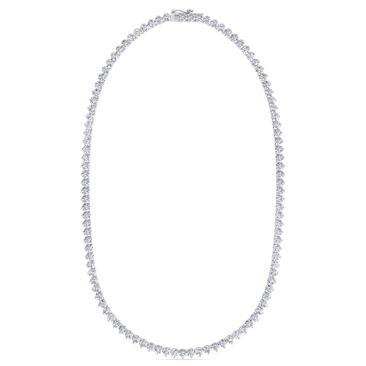 3-prong-lab-grown-diamond-tennis-necklace-martini-style-18K-White-Gold