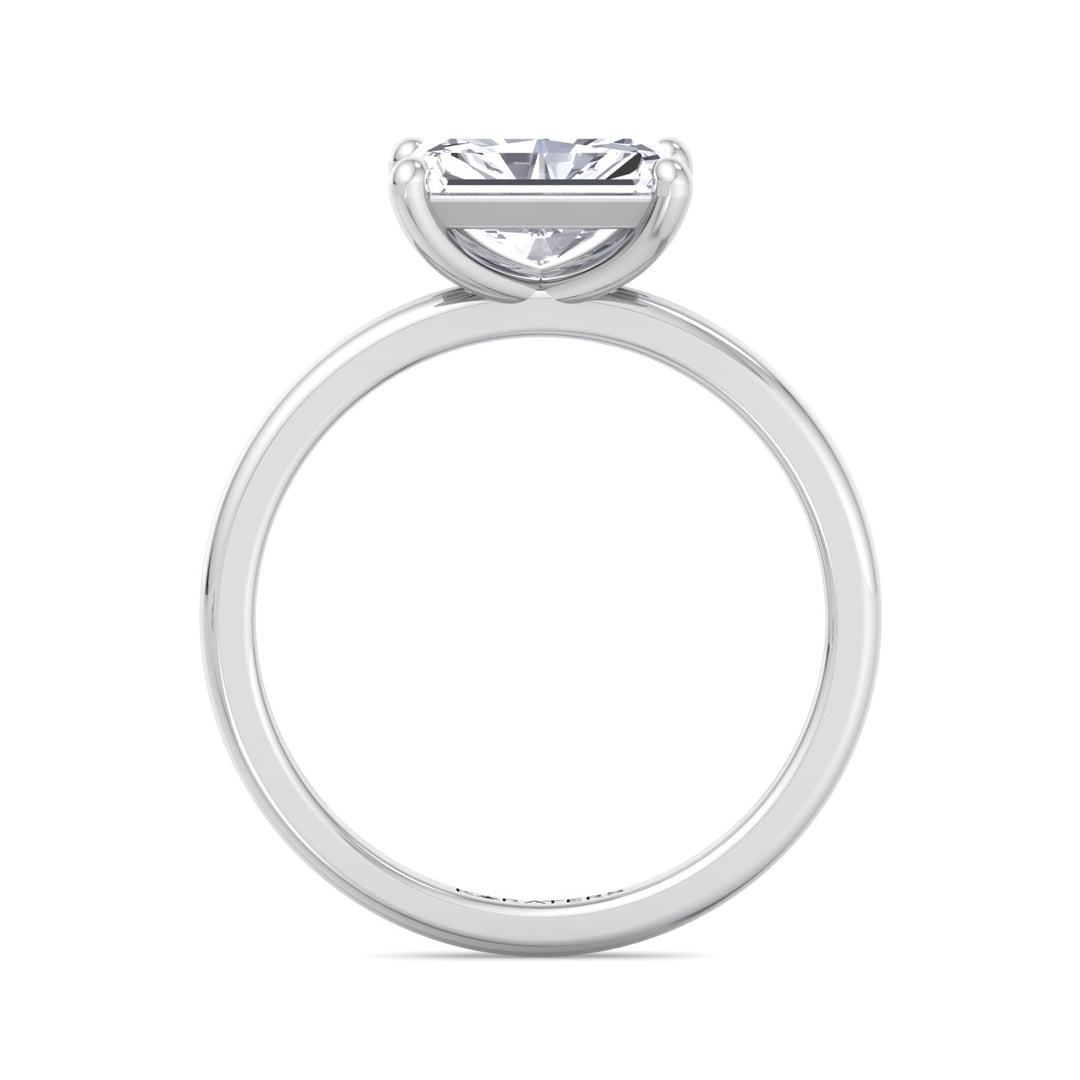 Radiant Cut Solitaire Lab Grown Diamond Engagement Ring East West