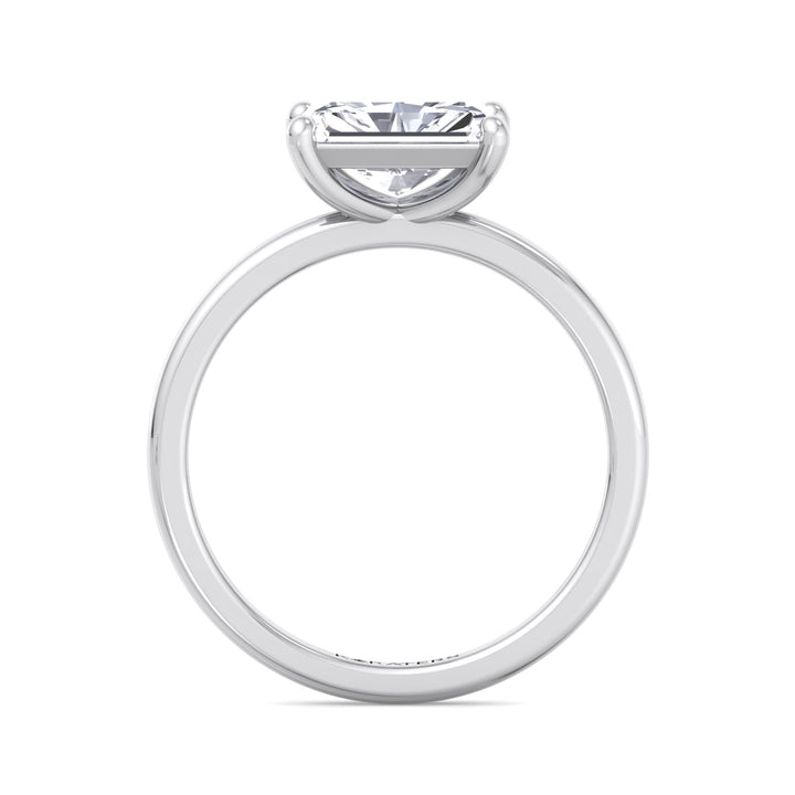 Radiant Cut Solitaire Lab Grown Diamond Engagement Ring East West