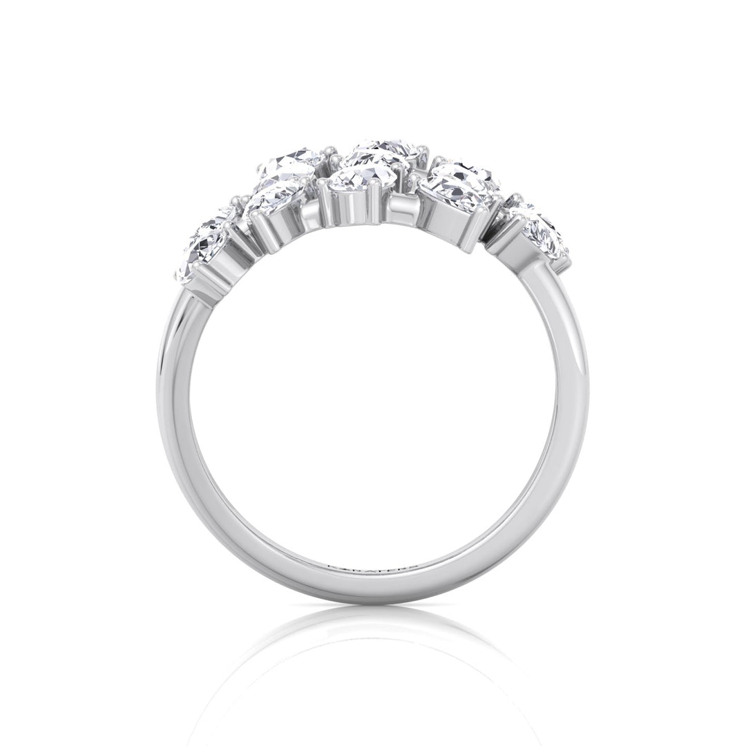 Pear Shape Lab-Grown Diamond Wrap Ring WG 4