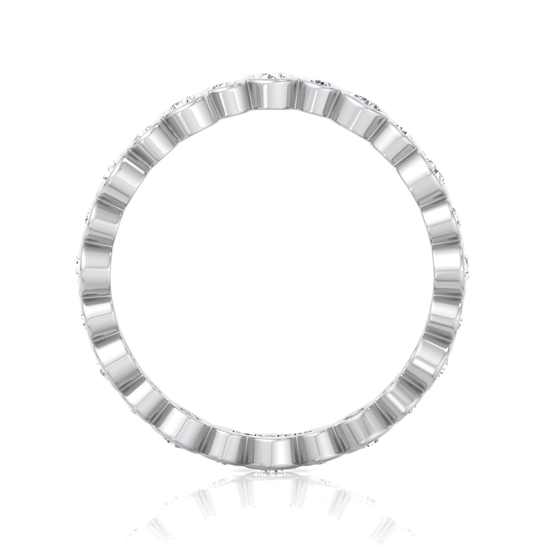 WG Round Cut Infinity Lab Grown Diamond Eternity Band 5