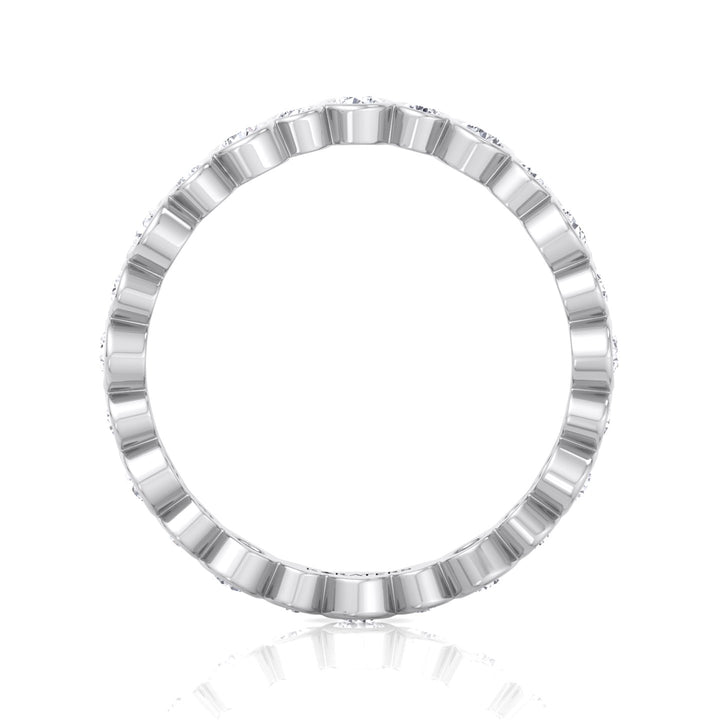 WG Round Cut Infinity Lab Grown Diamond Eternity Band 5