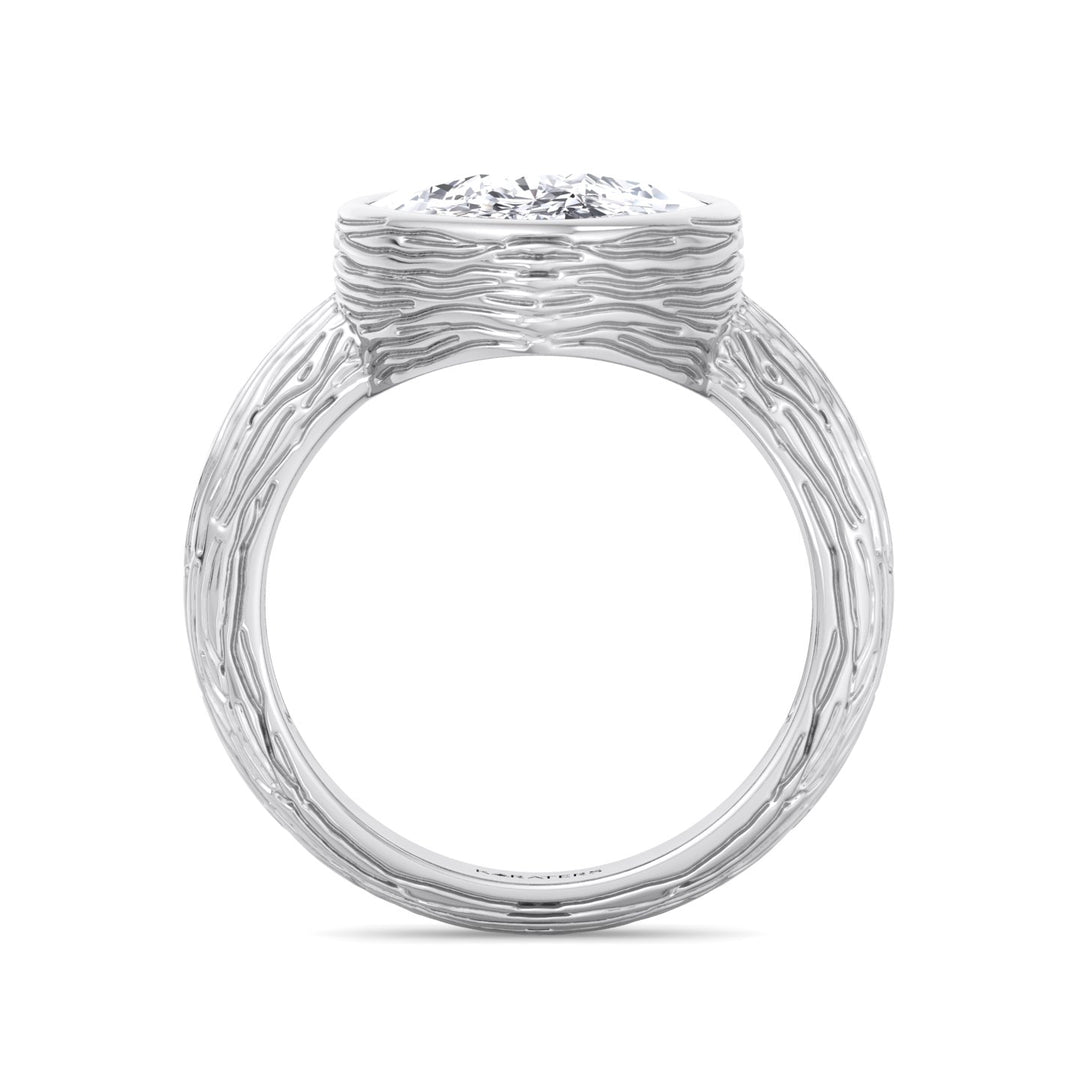 Cushion Cut Solitaire Lab Grown Diamond Engagement Ring