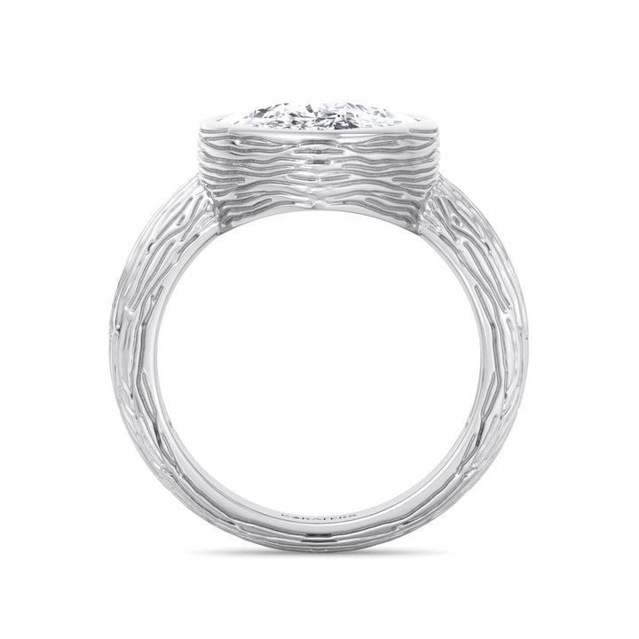 Cushion Cut Solitaire Lab Grown Diamond Engagement Ring