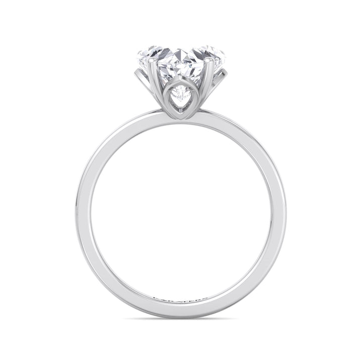Heart Shaped Cut Solitaire Lab Grown Diamond Engagement Ring
