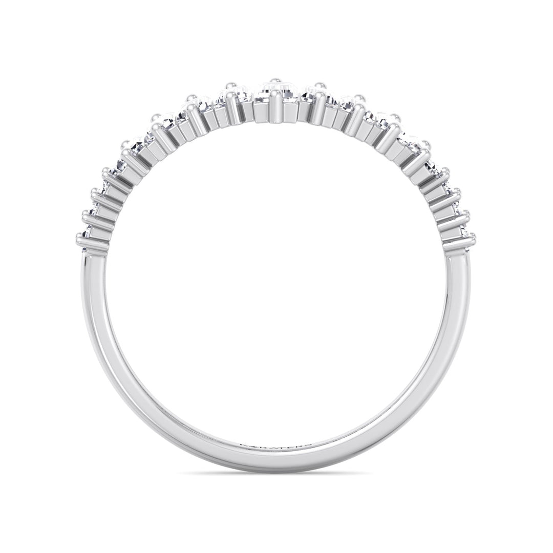 Baguette Lab Grown Diamond Wedding Band White Gold