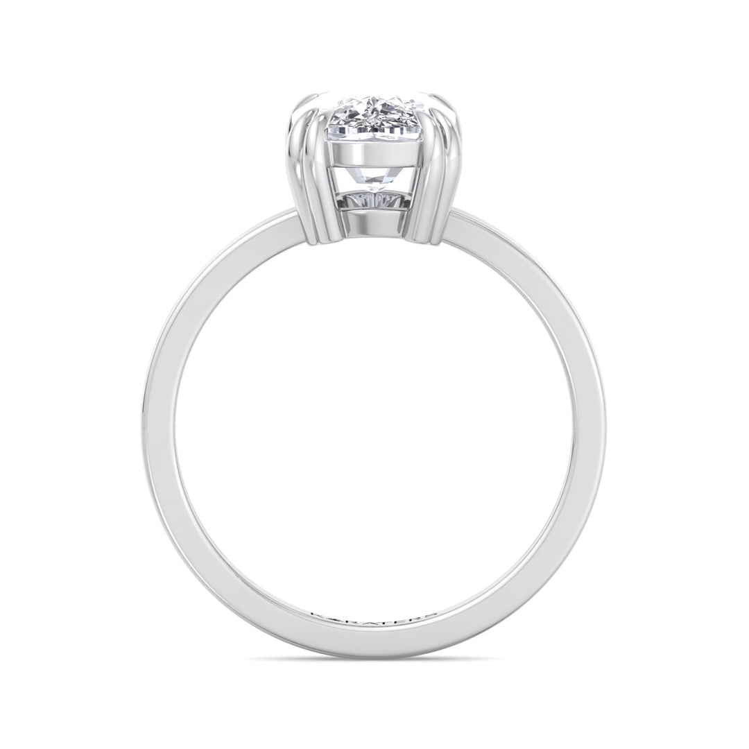 Elongated Cushion Cut Solitaire Lab Grown Diamond Engagement Ring