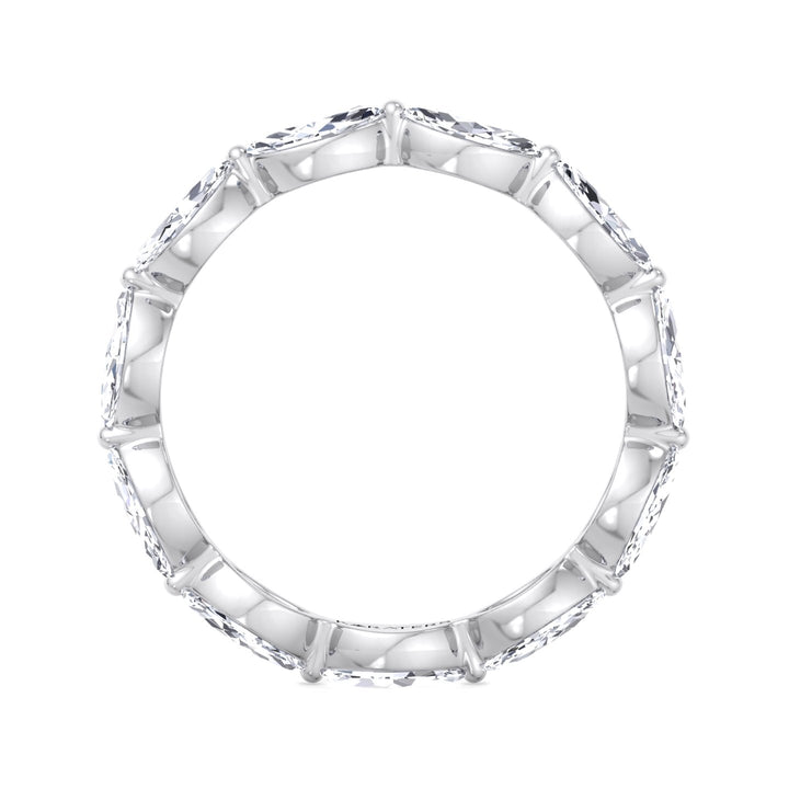 East West Marquise Shape Lab Grown Diamond Eternity Band White Gold 