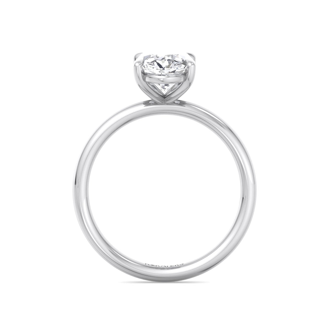 Moval Solitaire Lab-Grown Diamond Engagement Ring White Gold