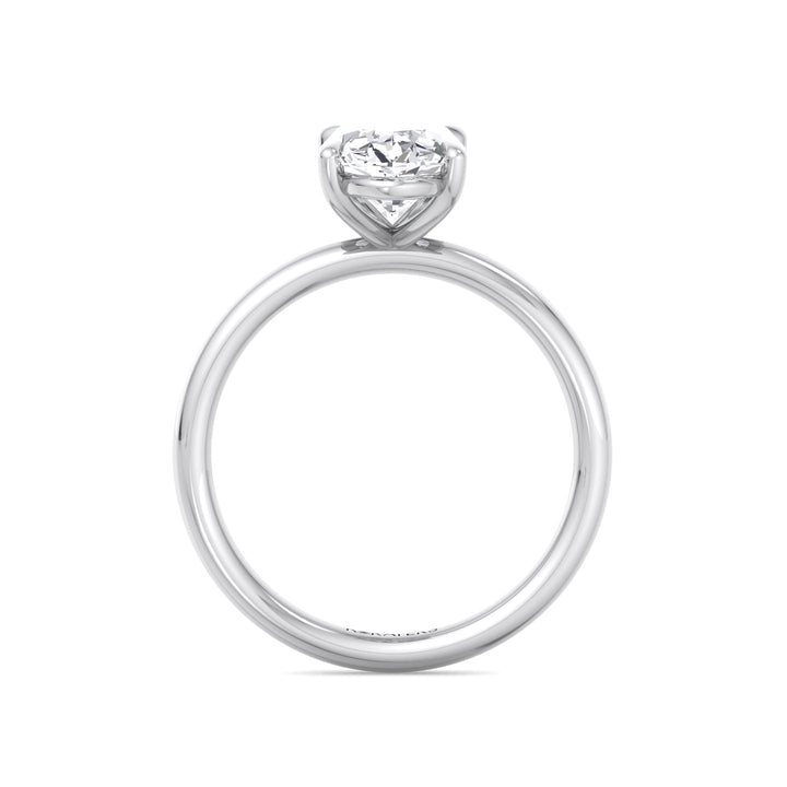 Moval Solitaire Lab-Grown Diamond Engagement Ring White Gold