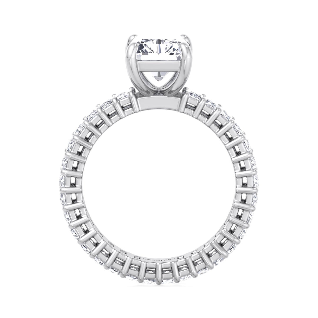 Radiant Cut Lab-Grown Diamond Eternity Engagement Ring