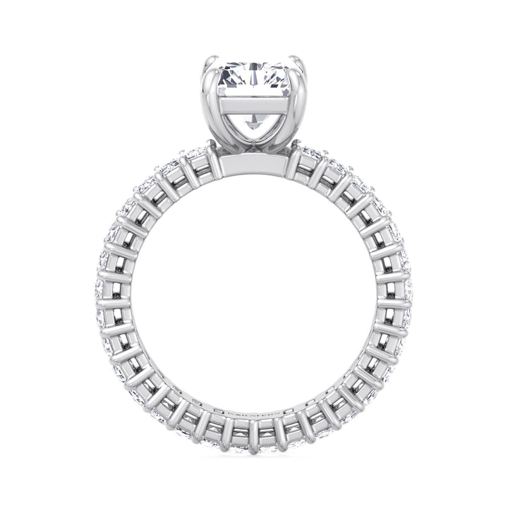 Radiant Cut Lab-Grown Diamond Eternity Engagement Ring