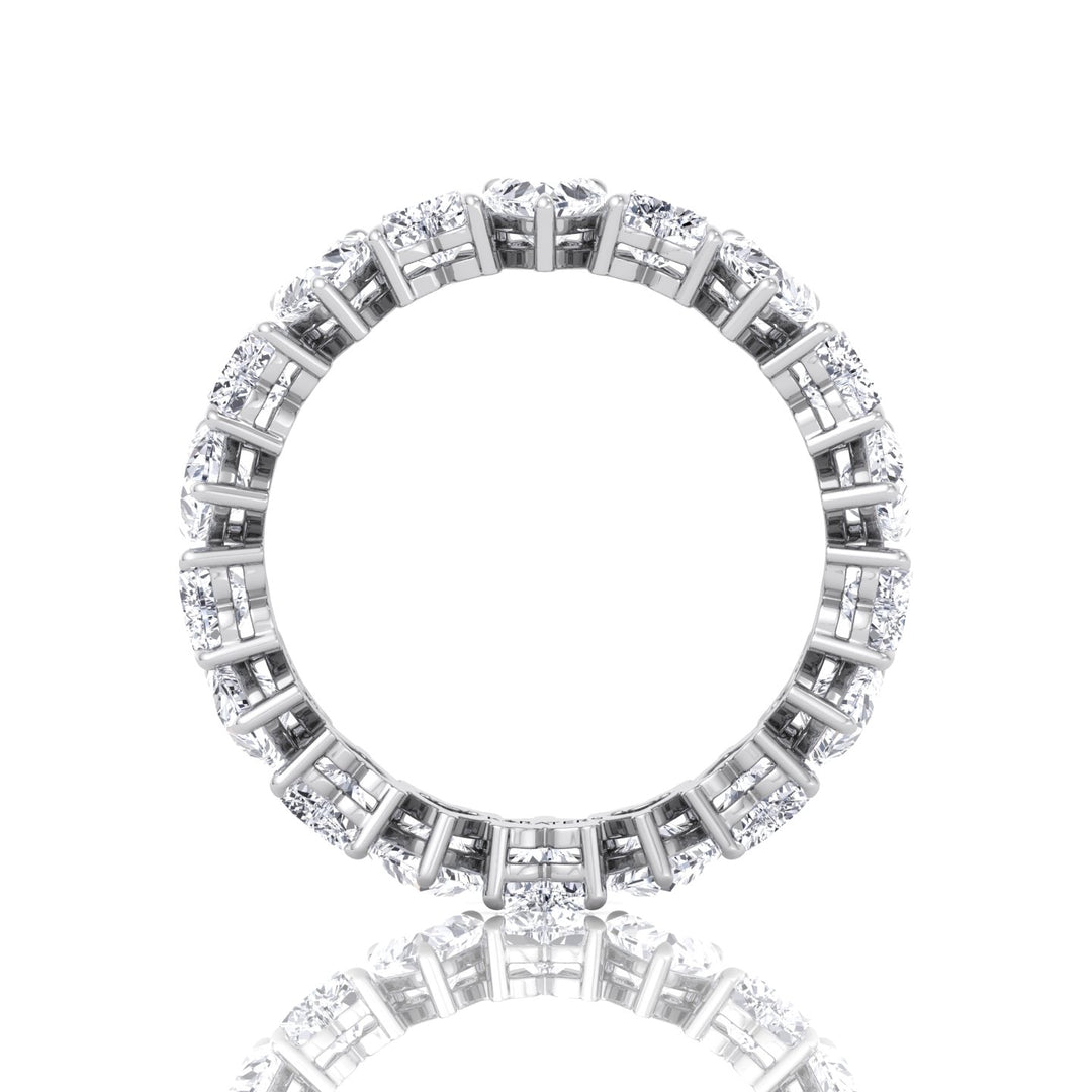 Heart Shape Lab Grown Diamond Eternity Band-14K-18K-White Gold