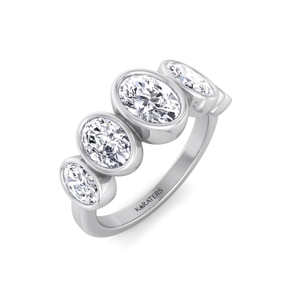 WG Oval Shape East To West Lab Grown Diamond Eternity Band 2