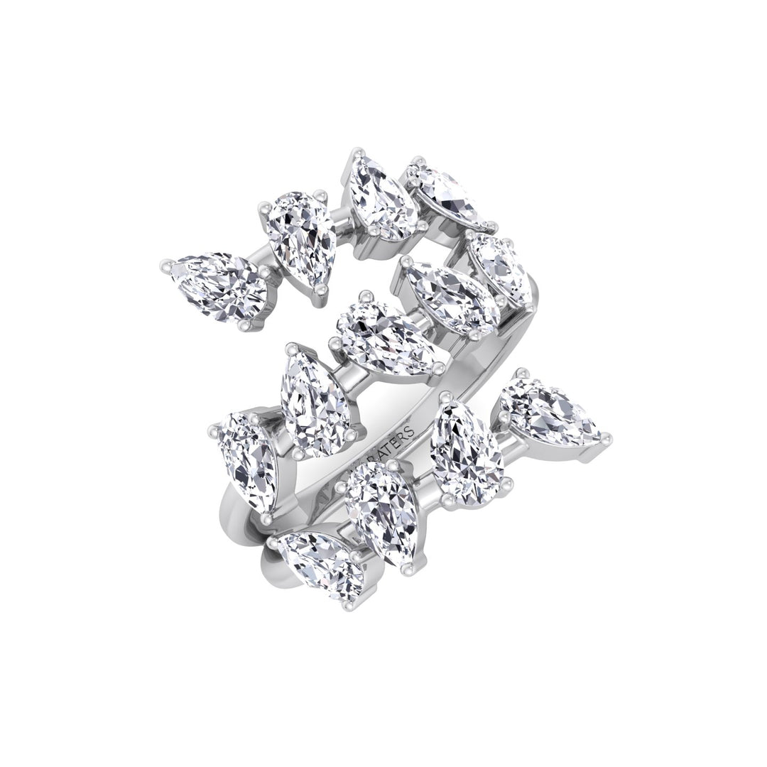 Pear Shape Lab-Grown Diamond Wrap Ring WG 1