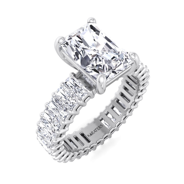 Radiant Cut Lab-Grown Diamond Eternity Engagement Ring