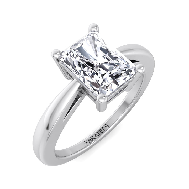 Radiant Cut Solitaire Lab Grown Diamond Engagement Ring