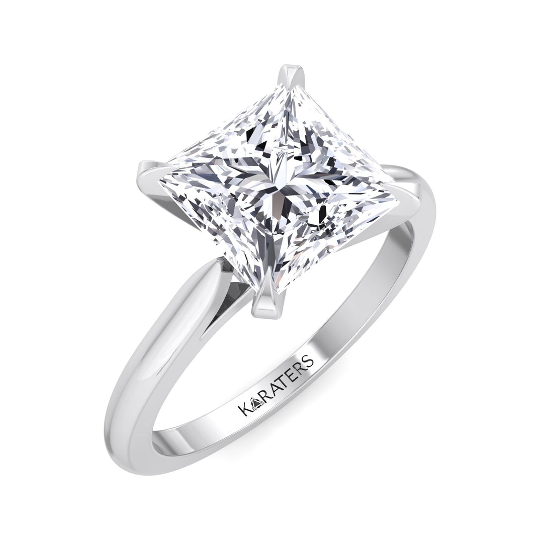 Princess Cut Solitaire Lab Grown Diamond Engagement Ring