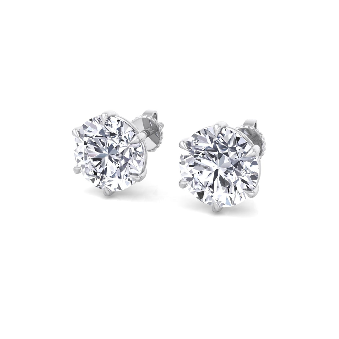 6-Prong Round Cut Lab Grown Diamond Studs