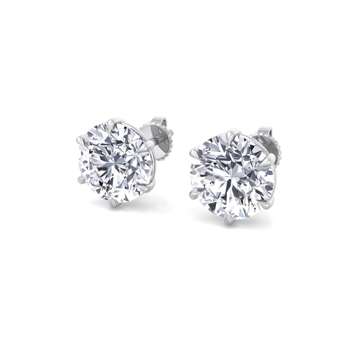 6-Prong Round Cut Lab Grown Diamond Studs