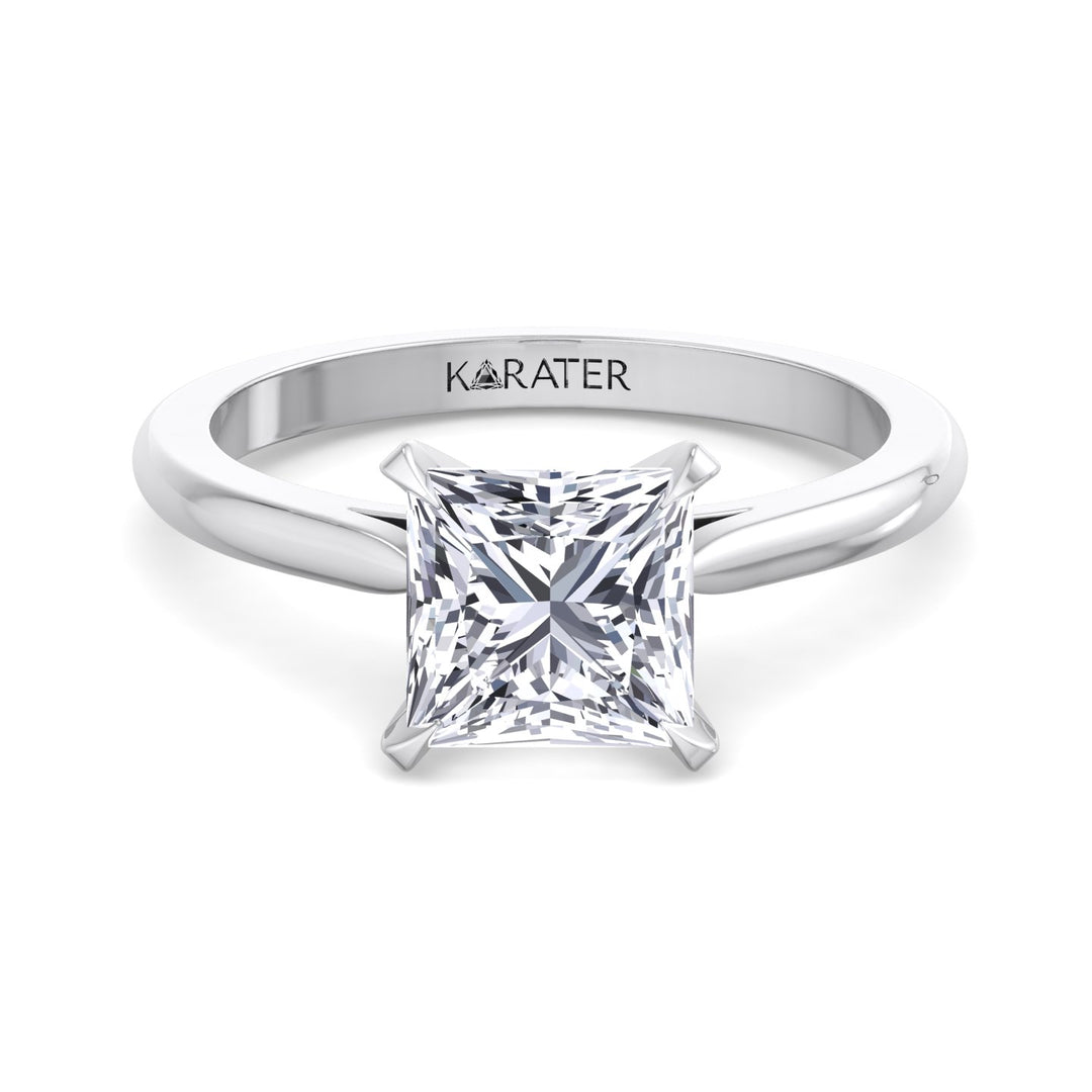 Princess Cut Solitaire Lab Grown Diamond Engagement Ring