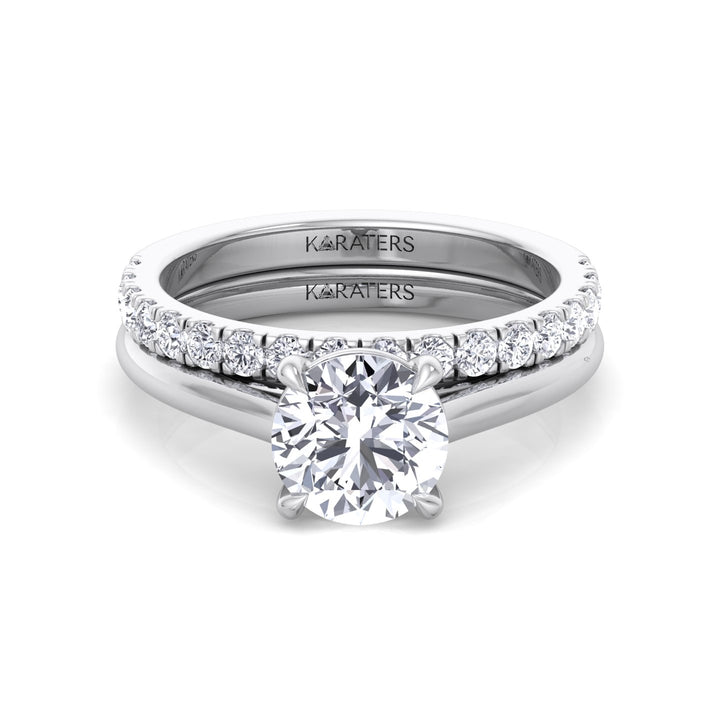 3.3CT Total Weight Lab Grown Diamond Wedding Set White Gold 14K
