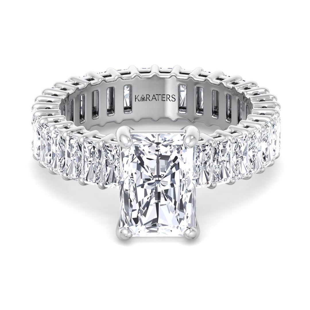 Radiant Cut Lab-Grown Diamond Eternity Engagement Ring
