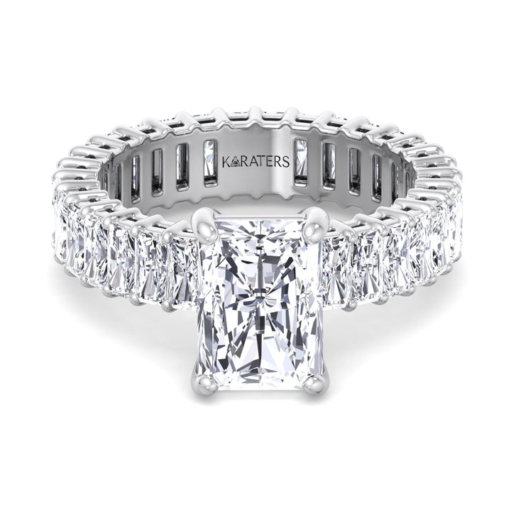 Radiant Cut Lab-Grown Diamond Eternity Engagement Ring