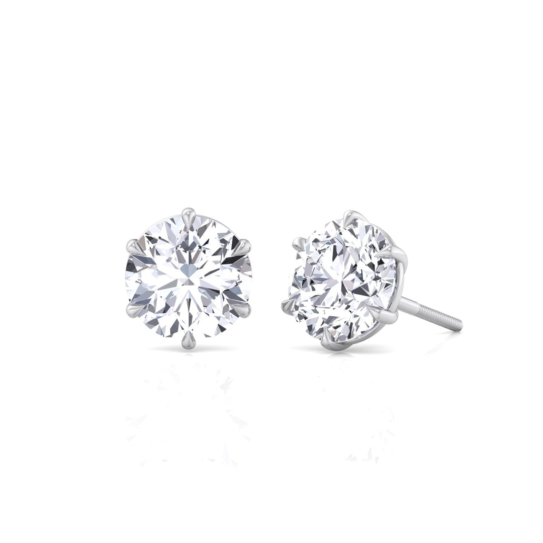 6-Prong Round Cut Lab Grown Diamond Studs