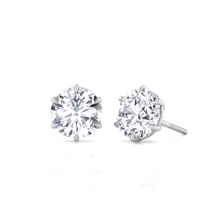 6-Prong Round Cut Lab Grown Diamond Studs