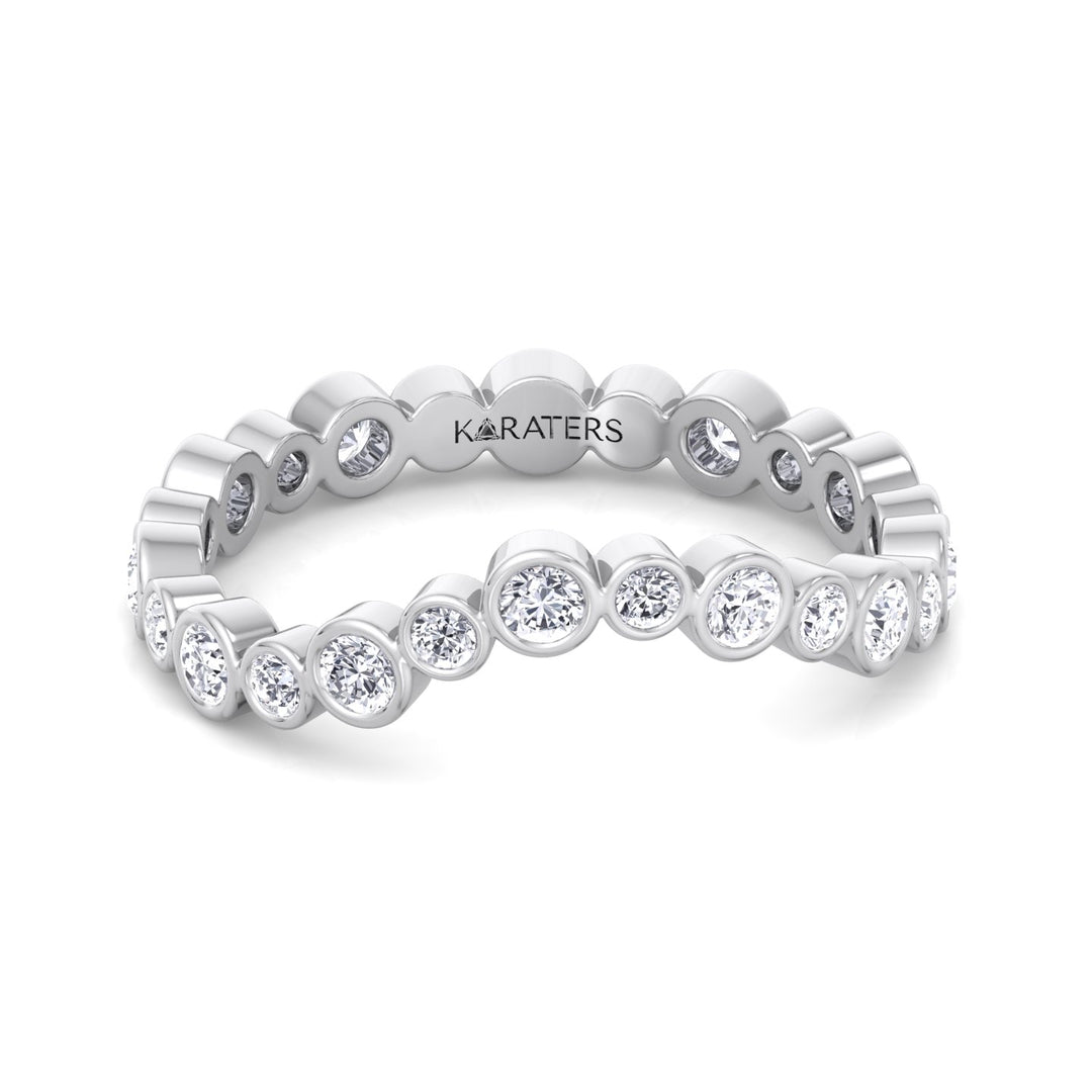 WG Round Cut Infinity Lab Grown Diamond Eternity Band 2