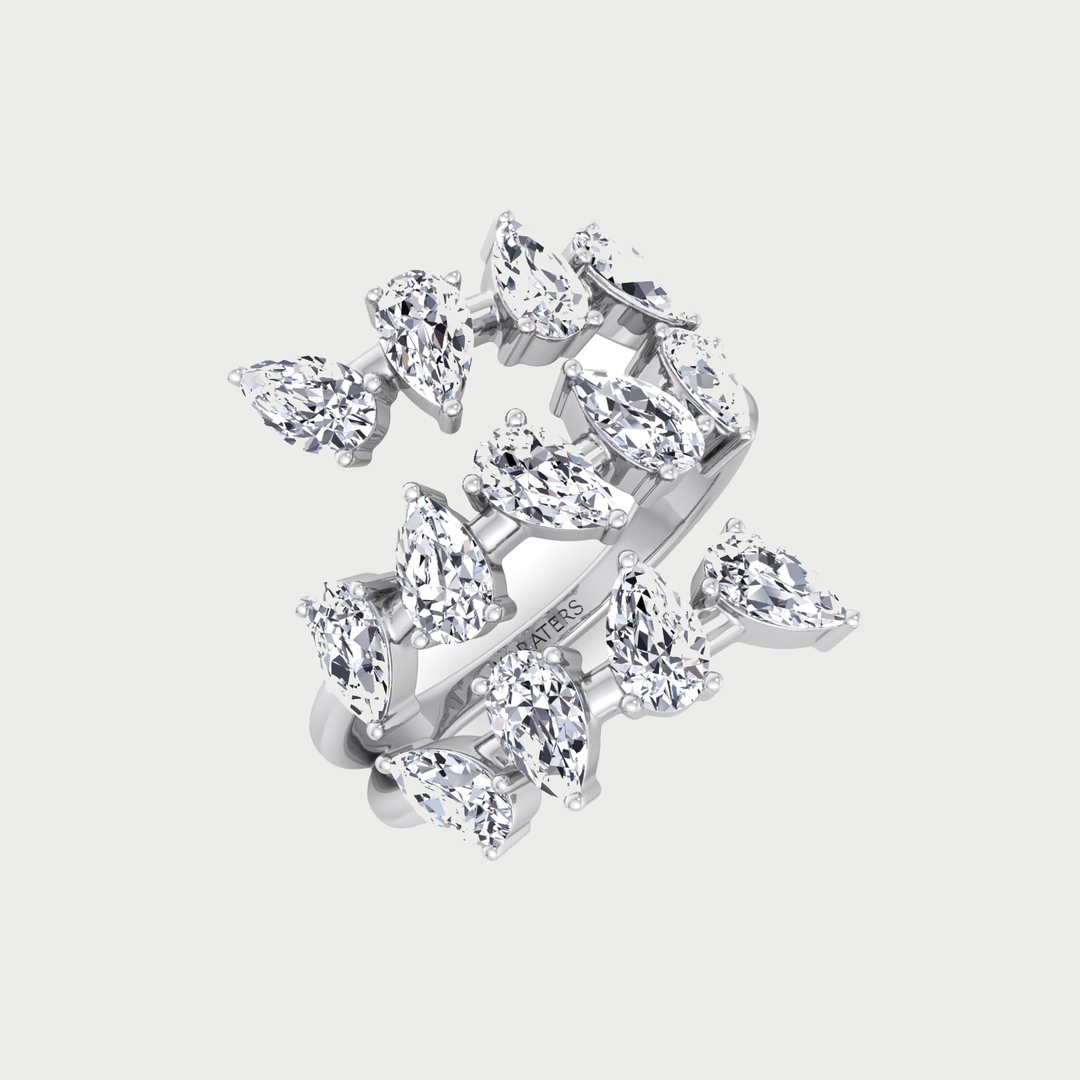 Pear Shape Lab-Grown Diamond Wrap Ring