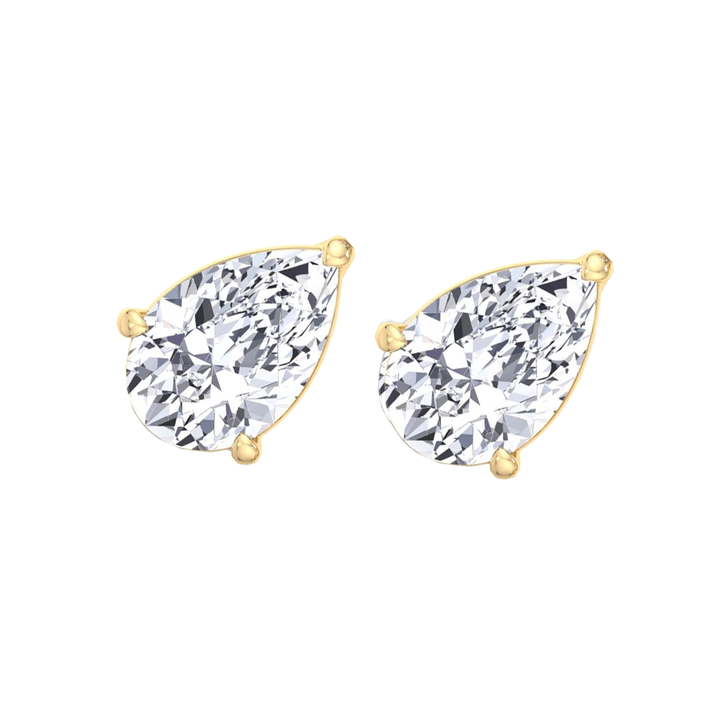 Pear Shaped East West Lab Grown Diamond Studs YG2