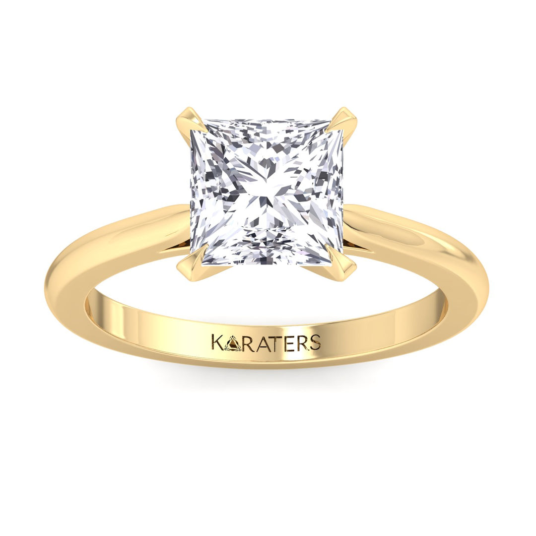 Princess Cut Solitaire Lab Grown Diamond Engagement Ring