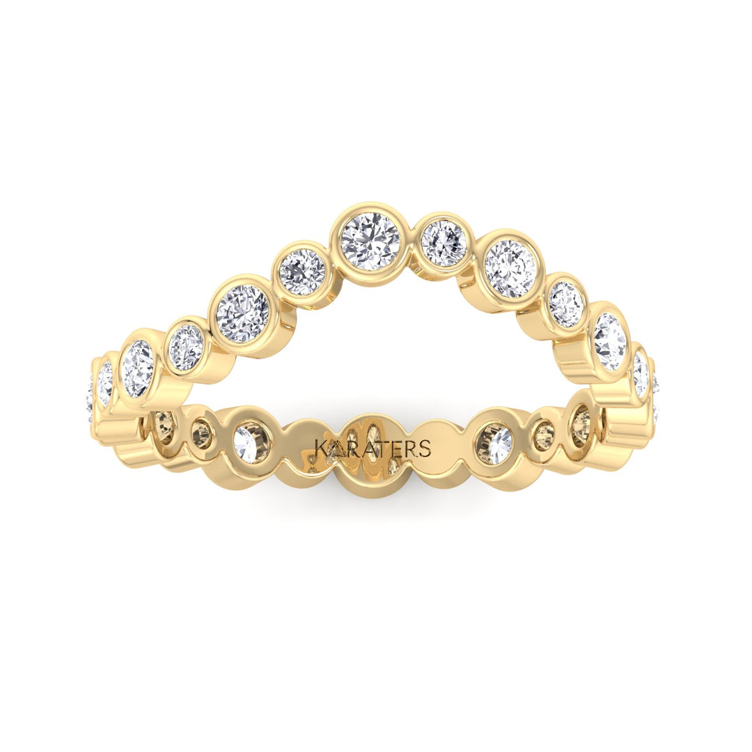 YG Round Cut Infinity Lab Grown Diamond Eternity Band 2
