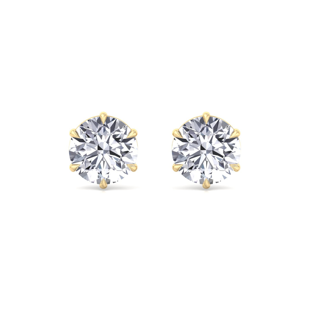 6-Prong Round Cut Lab Grown Diamond Studs