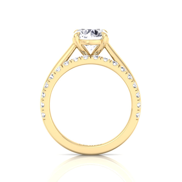 3.3CT Total Weight Lab Grown Diamond Wedding Set Yellow Gold