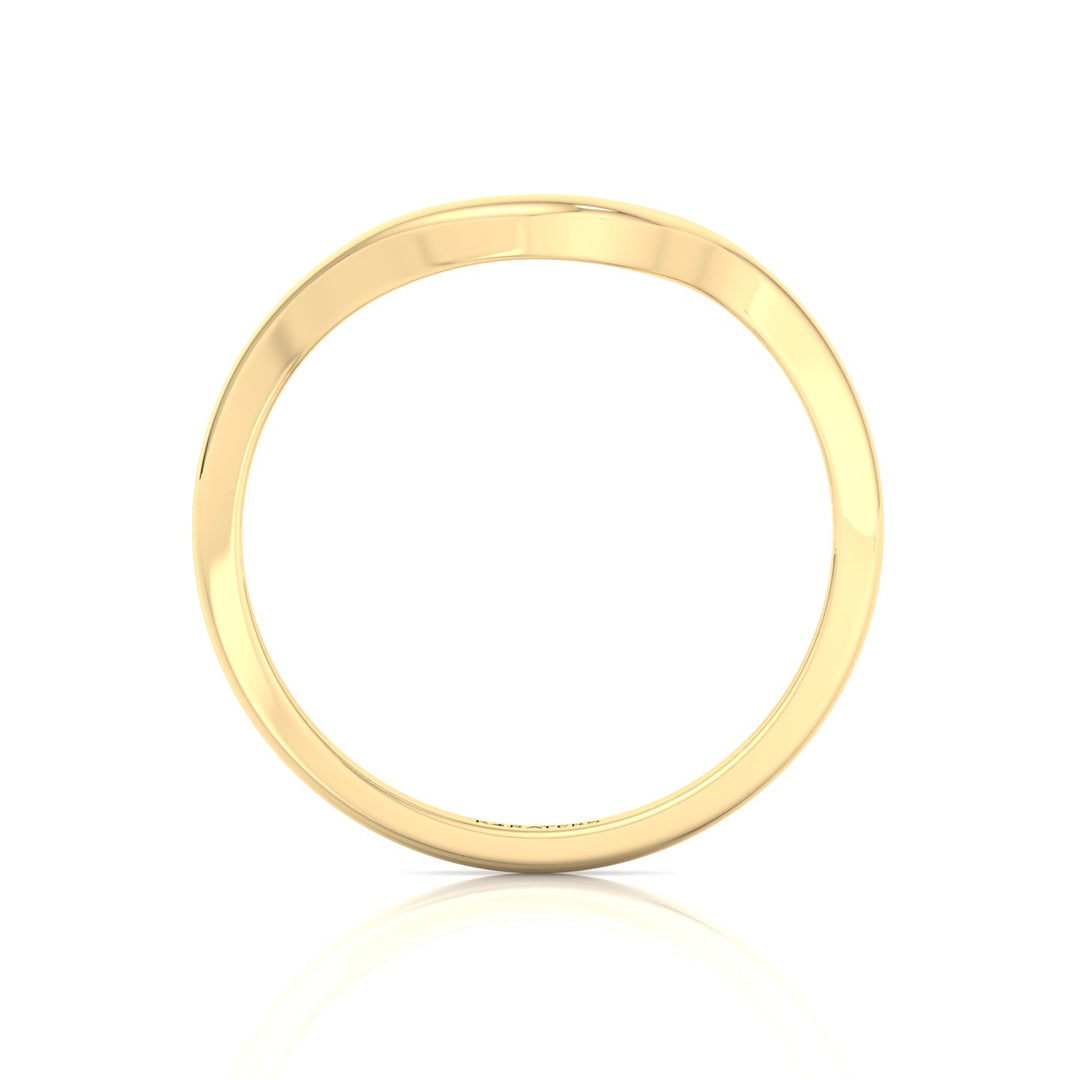 1.8mm Curve Solid Gold Band Ring Yellow Gold