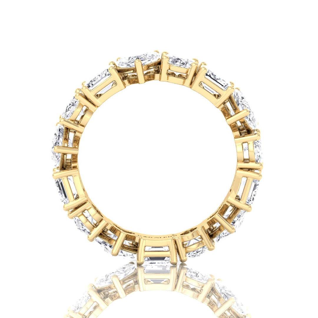 Mixed Shape Lab Grown Diamond Eternity Band-2CT-3CT-4CT-5CT-Yellow Gold