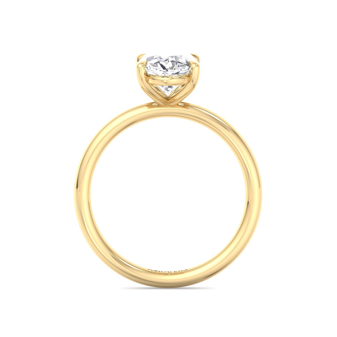 Moval Solitaire Lab-Grown Diamond Engagement Ring Yellow Gold