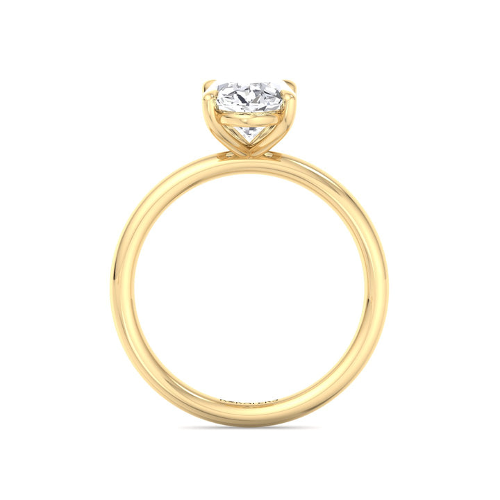 Moval Solitaire Lab-Grown Diamond Engagement Ring Yellow Gold