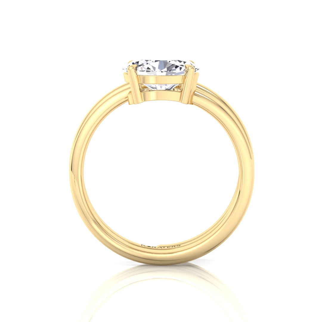 WG Oval Shape Spiral Lab Grown Diamond Ring 5
