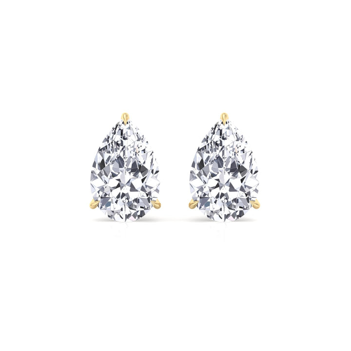 YG Pear-Shaped Lab Grown Diamond Studs 4