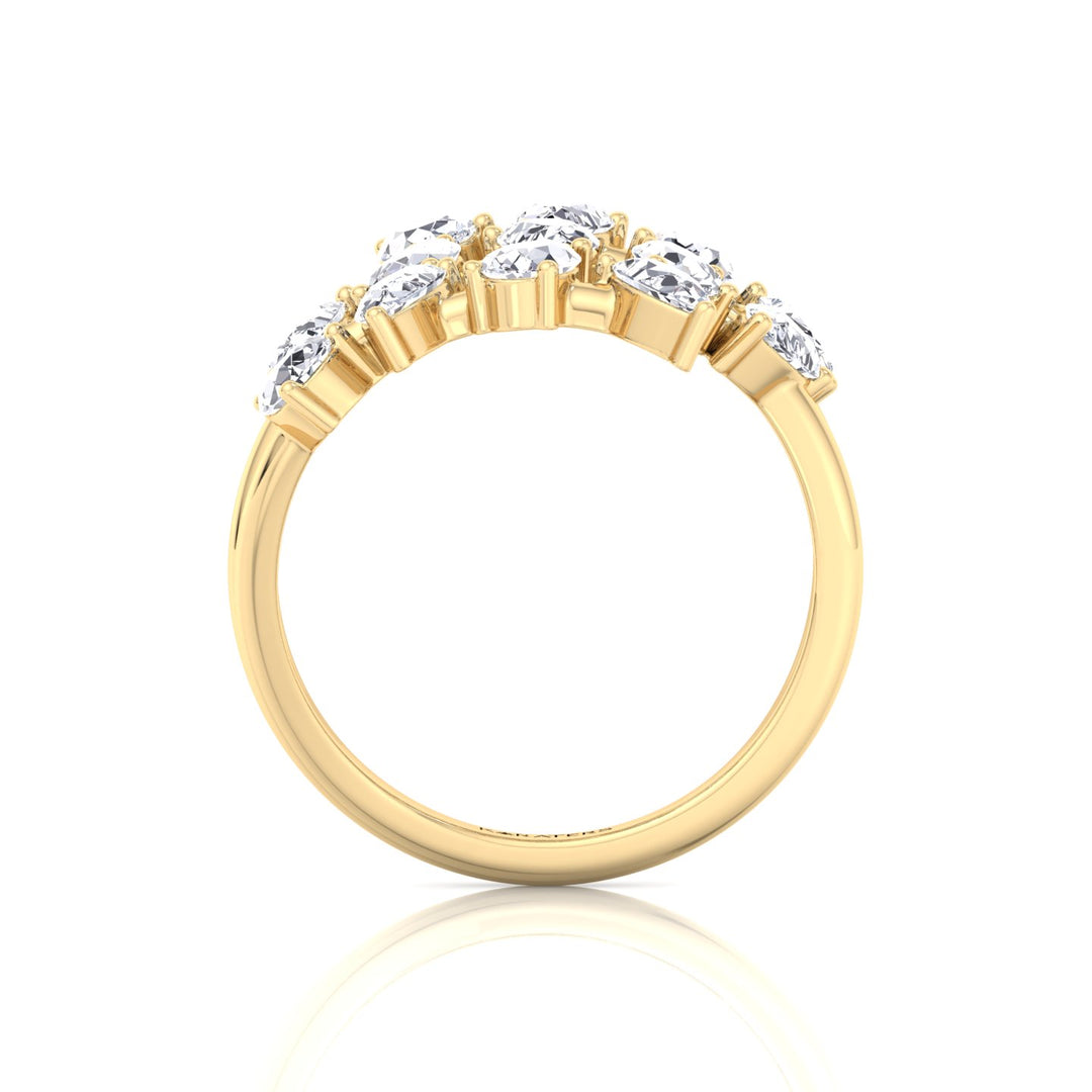 Pear Shape Lab-Grown Diamond Wrap Ring YG 5