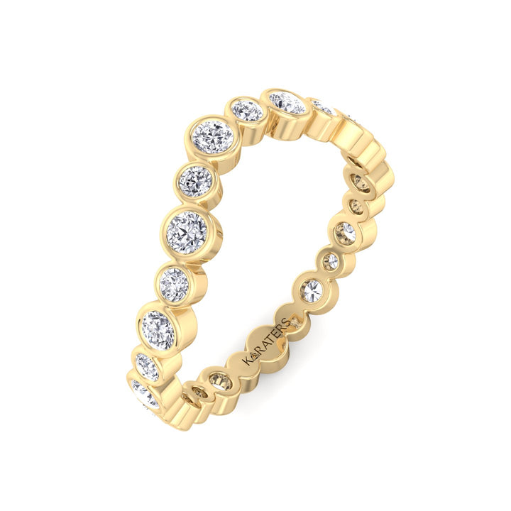 YG Round Cut Infinity Lab Grown Diamond Eternity Band 3