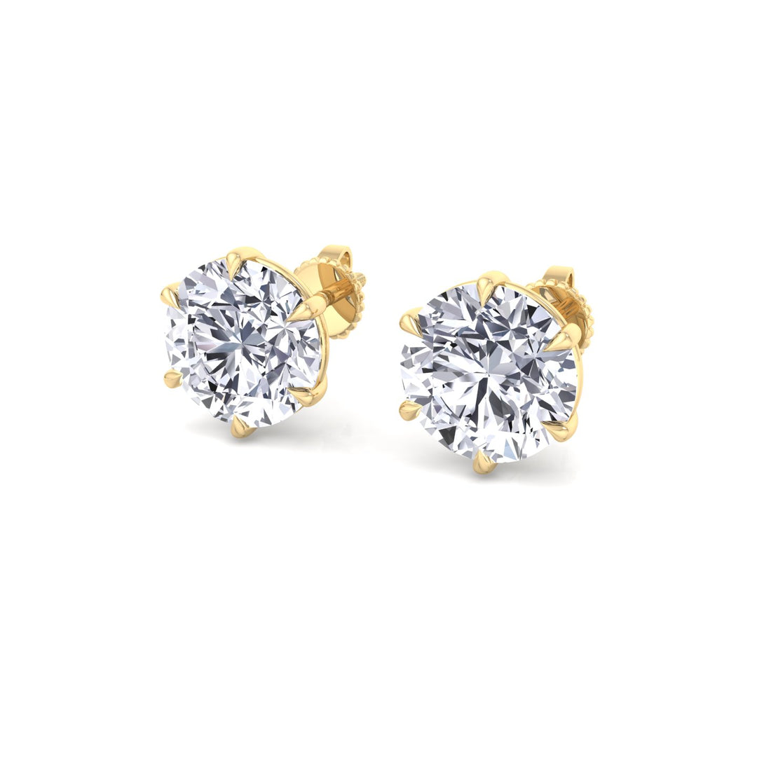 6-Prong Round Cut Lab Grown Diamond Studs