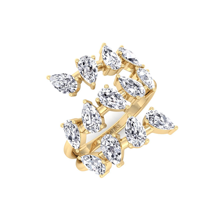 Pear Shape Lab-Grown Diamond Wrap Ring YG 1