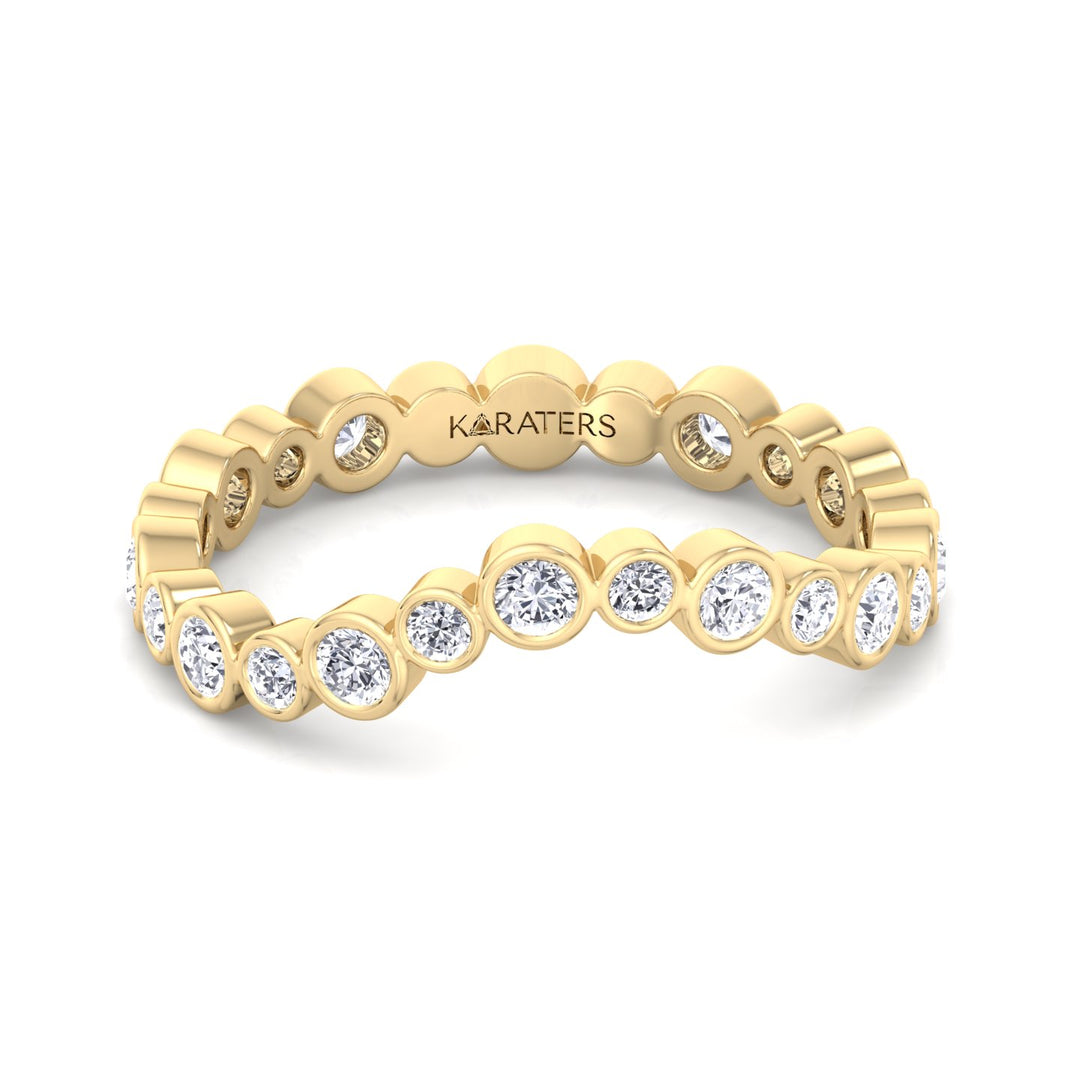 YG Round Cut Infinity Lab Grown Diamond Eternity Band