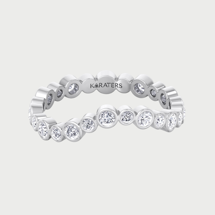 WG Round Cut Infinity Lab Grown Diamond Eternity Band