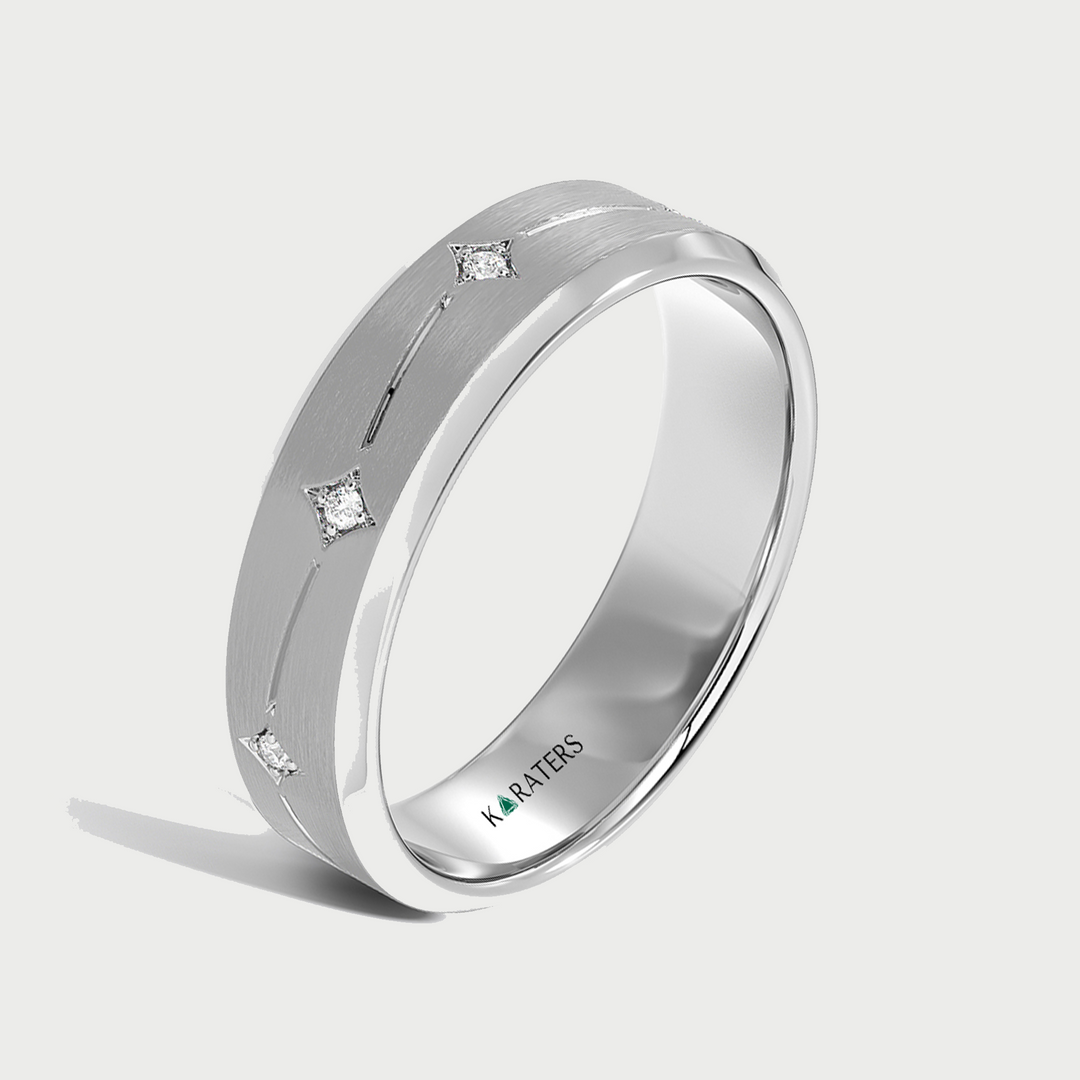 Constellation Groove Lab Grown Diamond Men's Wedding Band